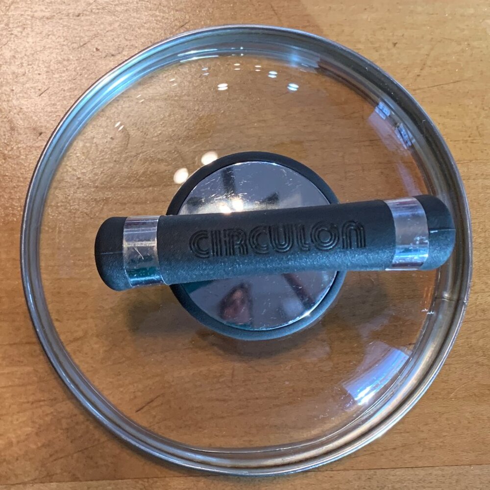 GLASS REPLACEMENT LID FOR CIRCULON COOKWARE, MEASURES 7"